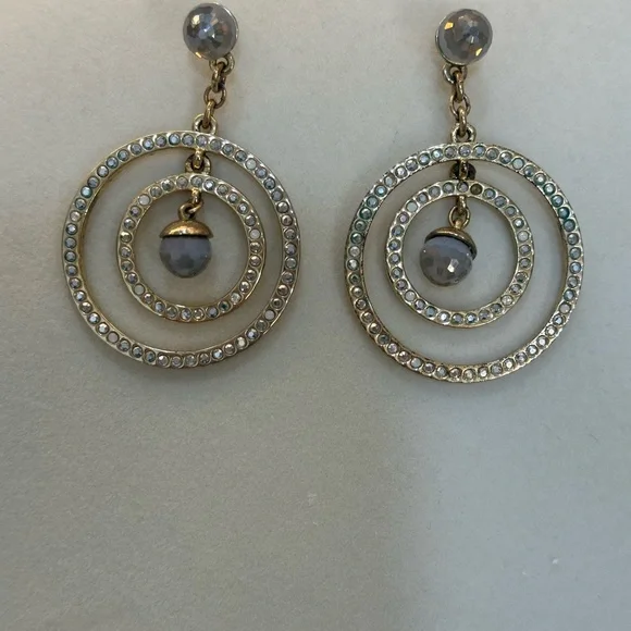 Swarovski Gold Crystal Earrings - Picture 4 of 10